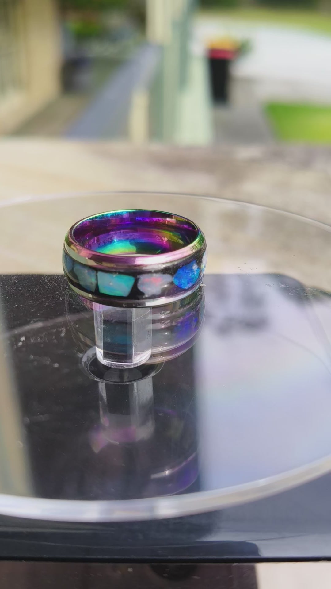 Opal Inlay Ring Size 7
