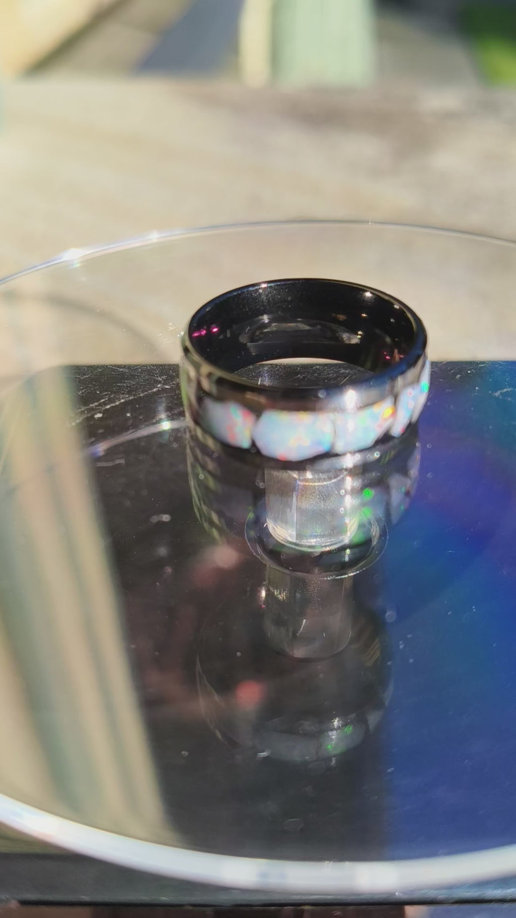 Opal Inlay ring Size 7