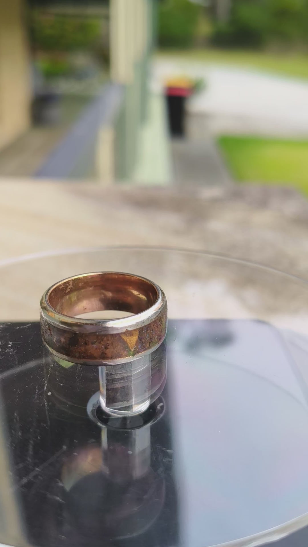 Boulder Opal Inlay Ring Size 7