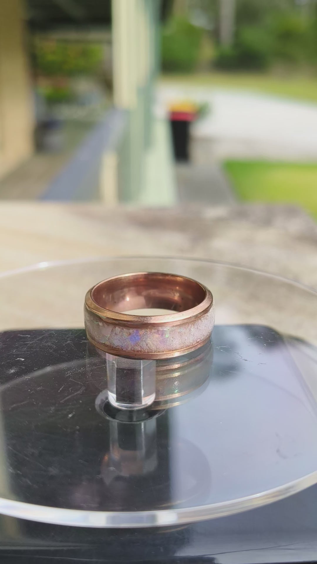 Opal Inlay Ring Size 9