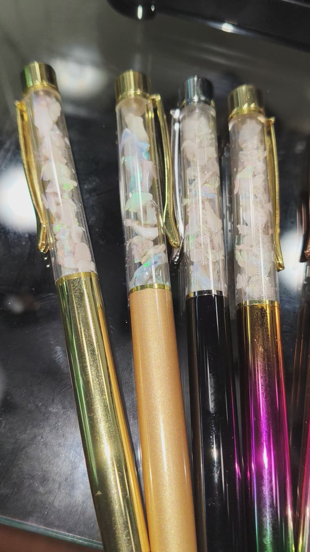 Opal chip Pens