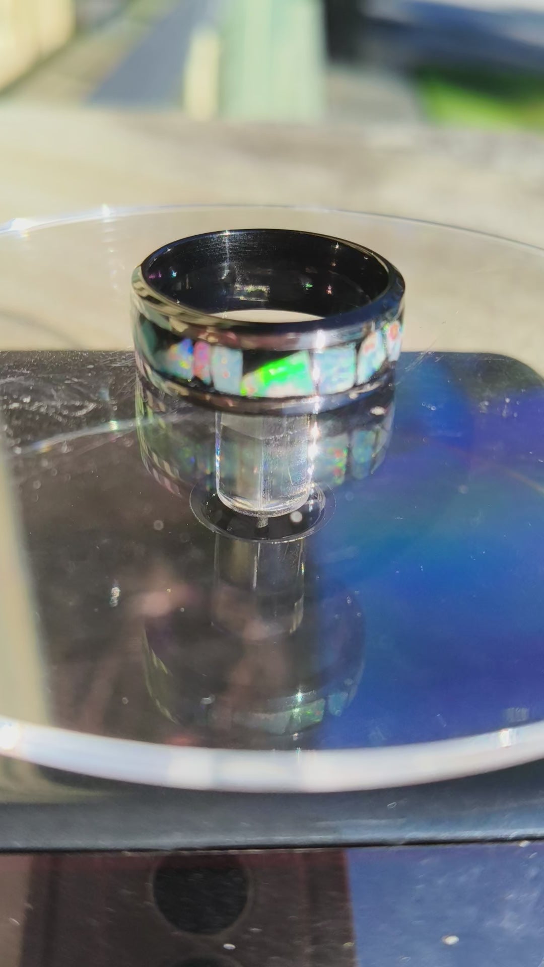 Opal Inlay Ring Size 9