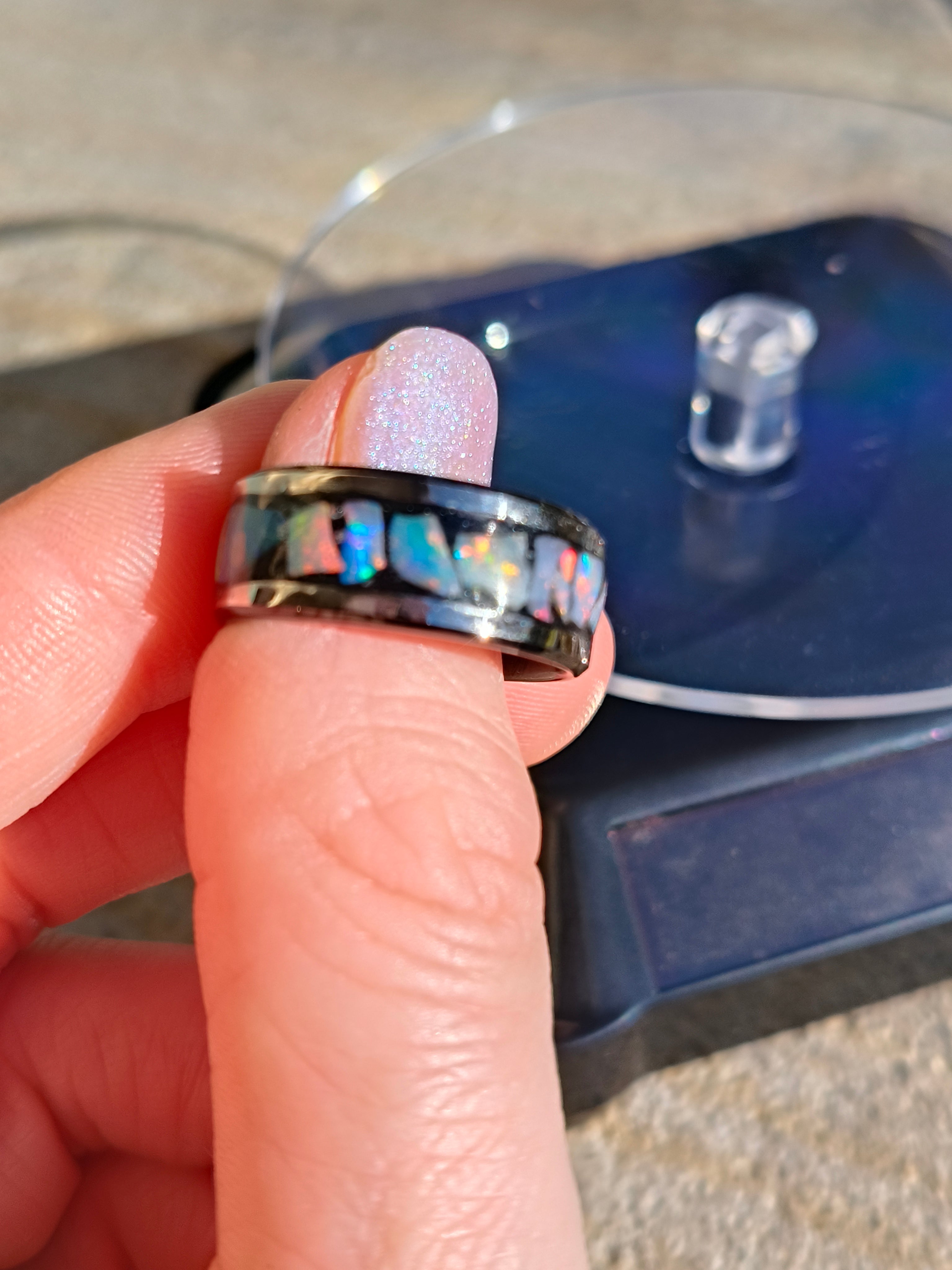 Opal Inlay ring Size 7