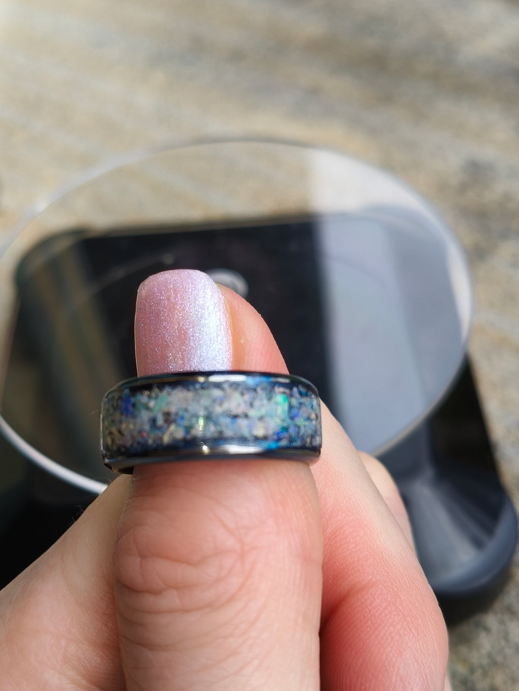 Opal Inlay Ring Size 7