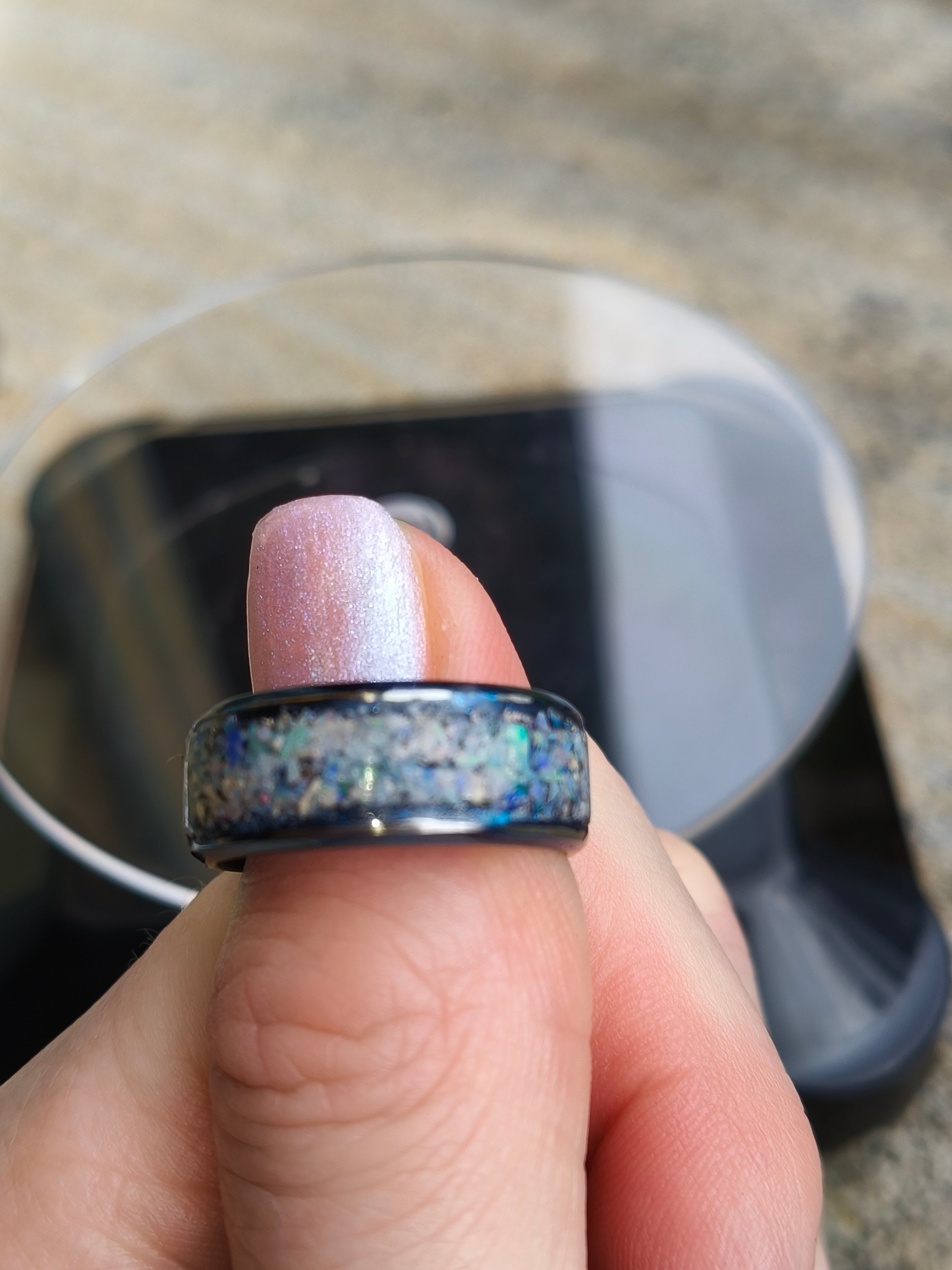 Opal Inlay Ring Size 7