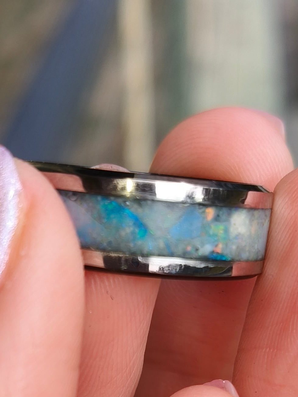 Opal Inlay Ring size 9