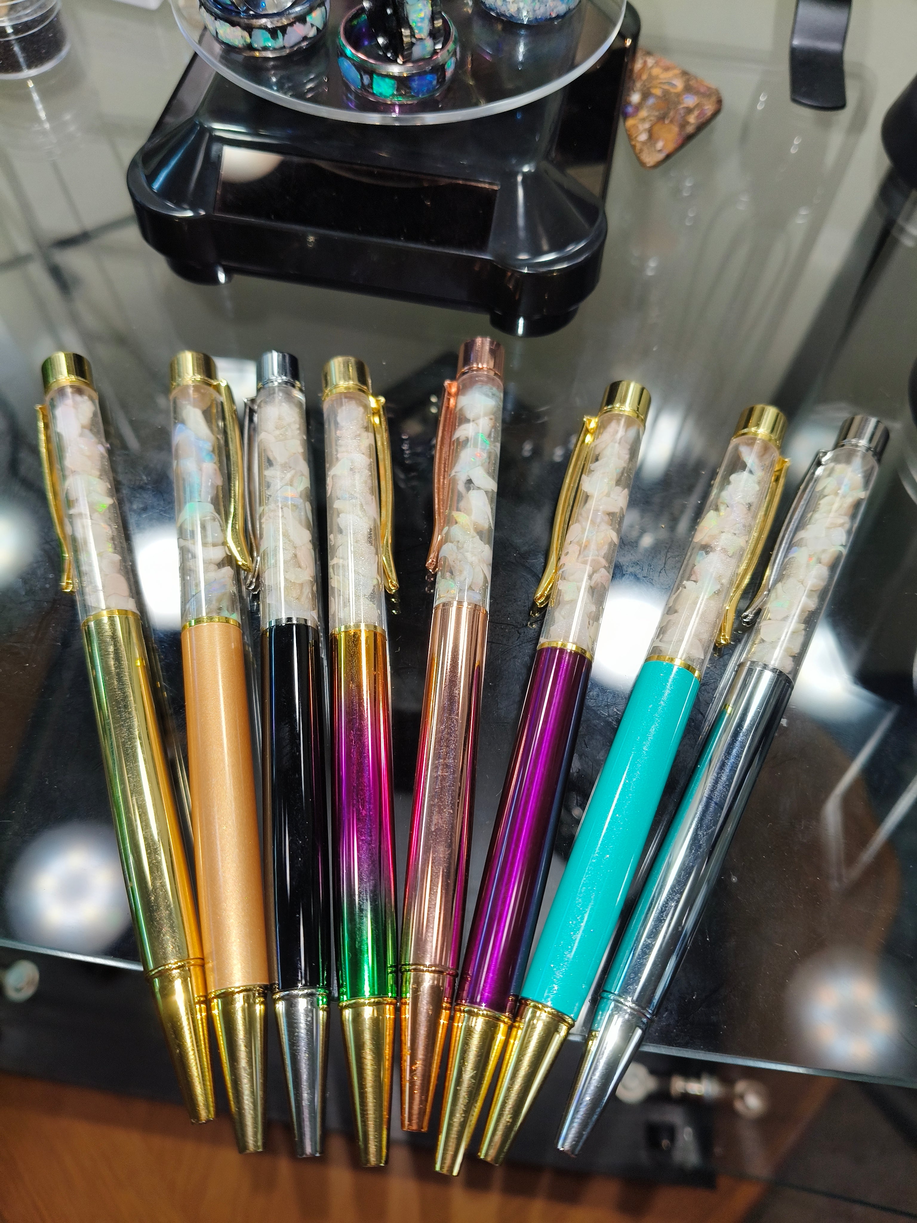 Opal chip Pens