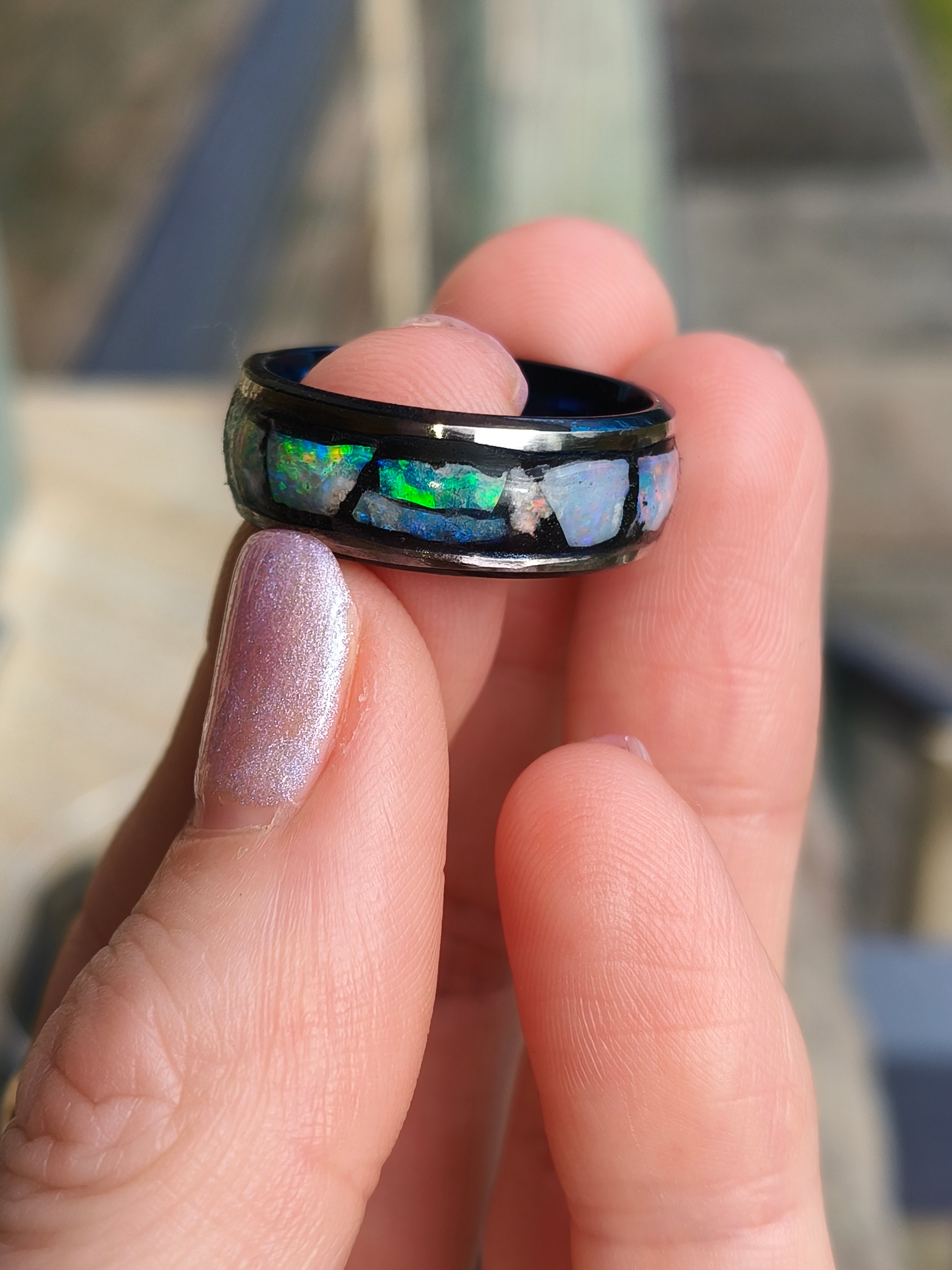 Opal Inlay Ring size 9