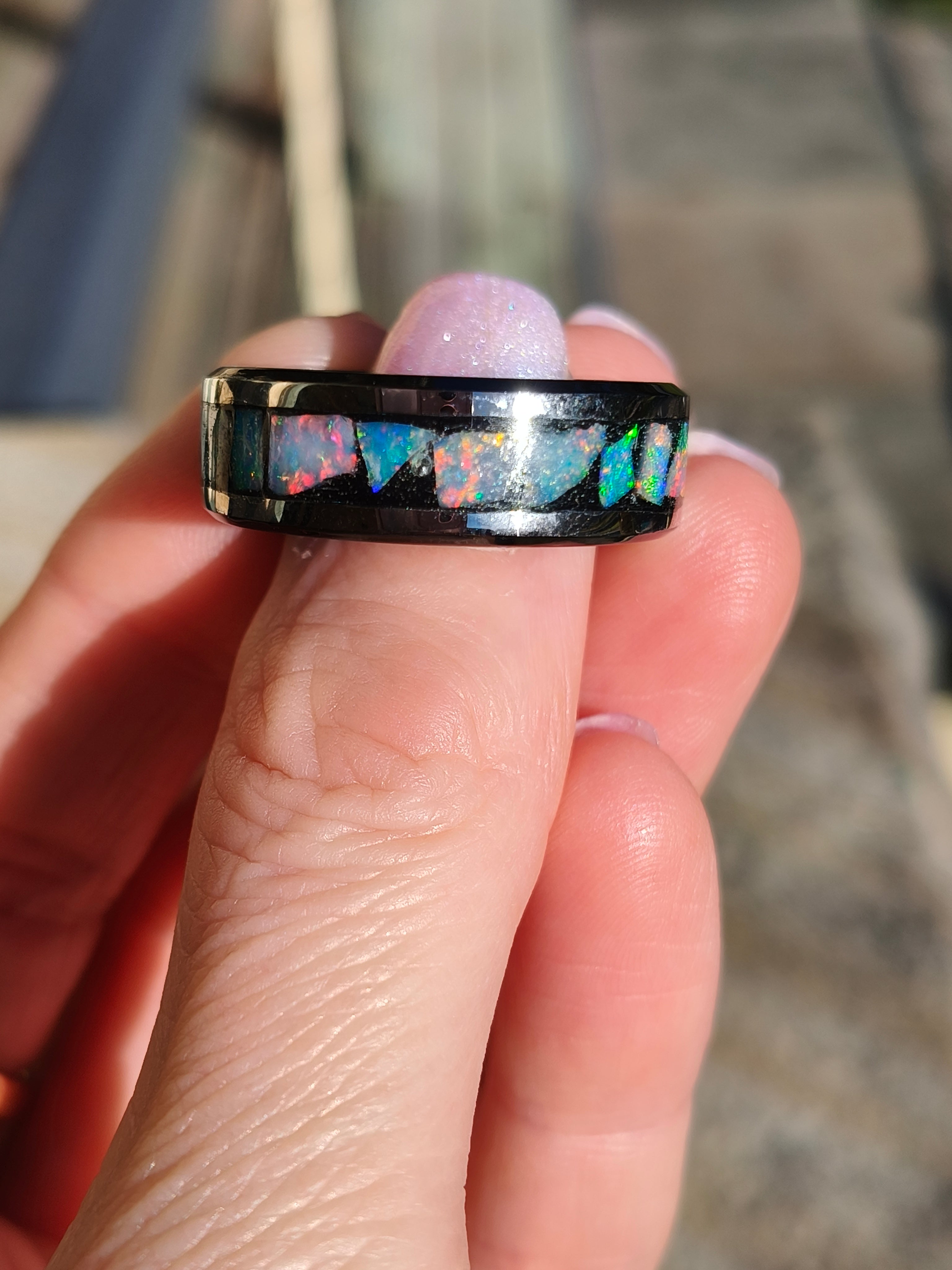Opal Inlay Ring Size 12