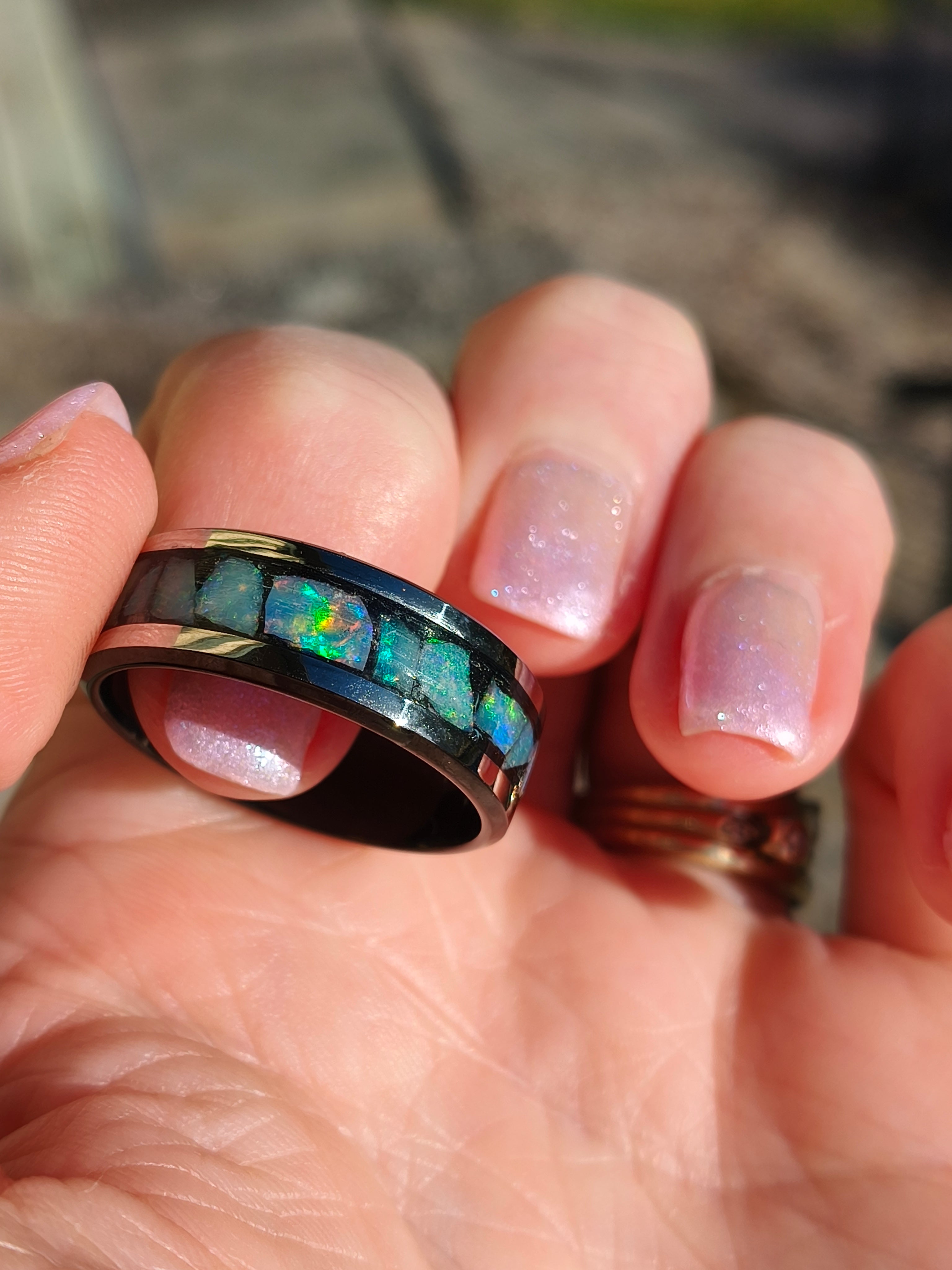 Opal Inlay Ring Size 11