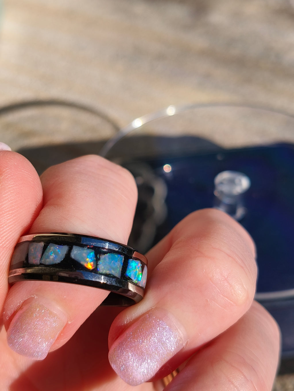 Opal Inlay Ring Size 10