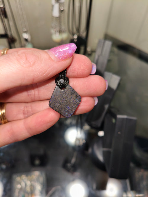 Andamooka Matrix opal pendant