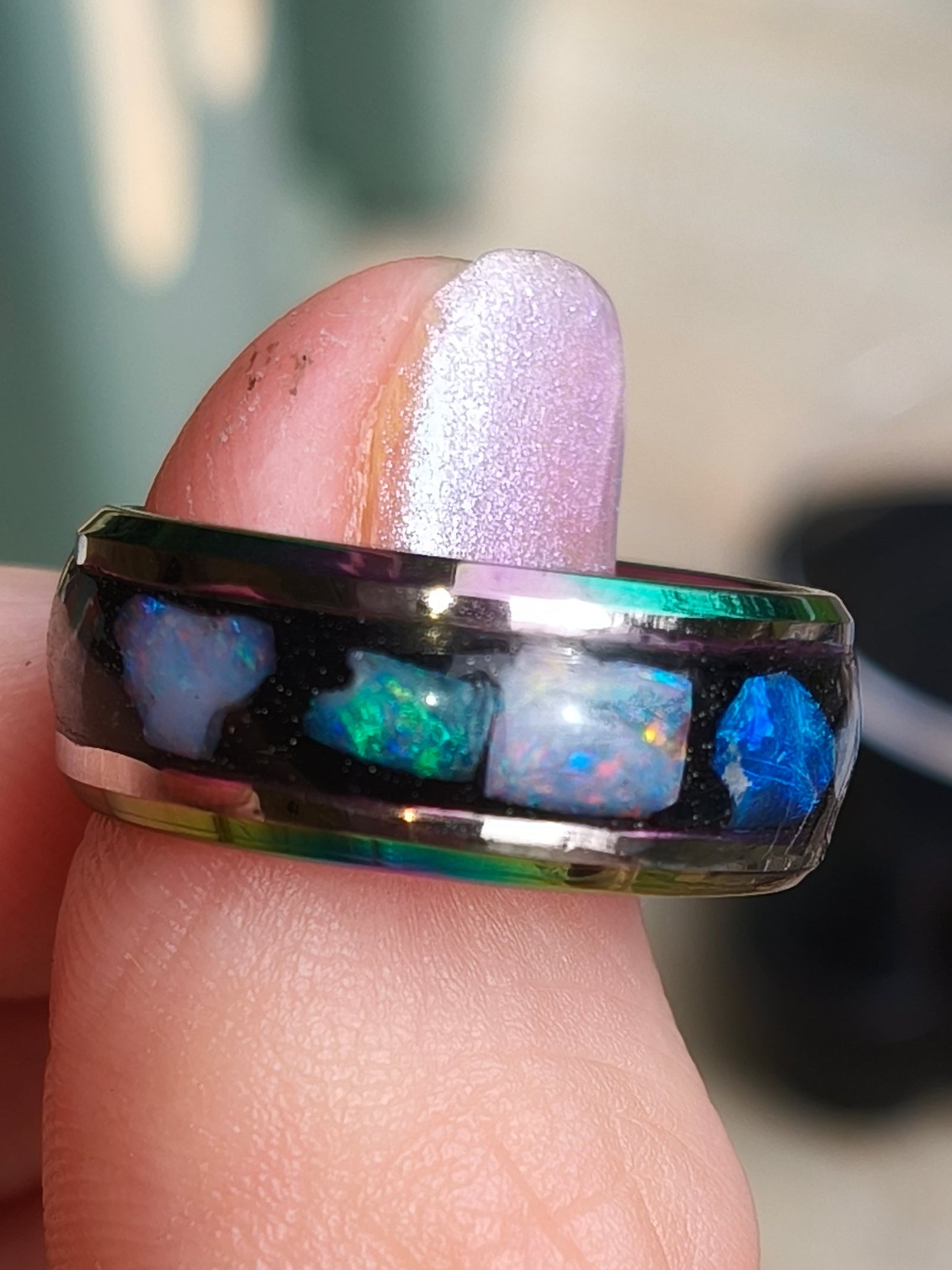 Opal Inlay Ring Size 7