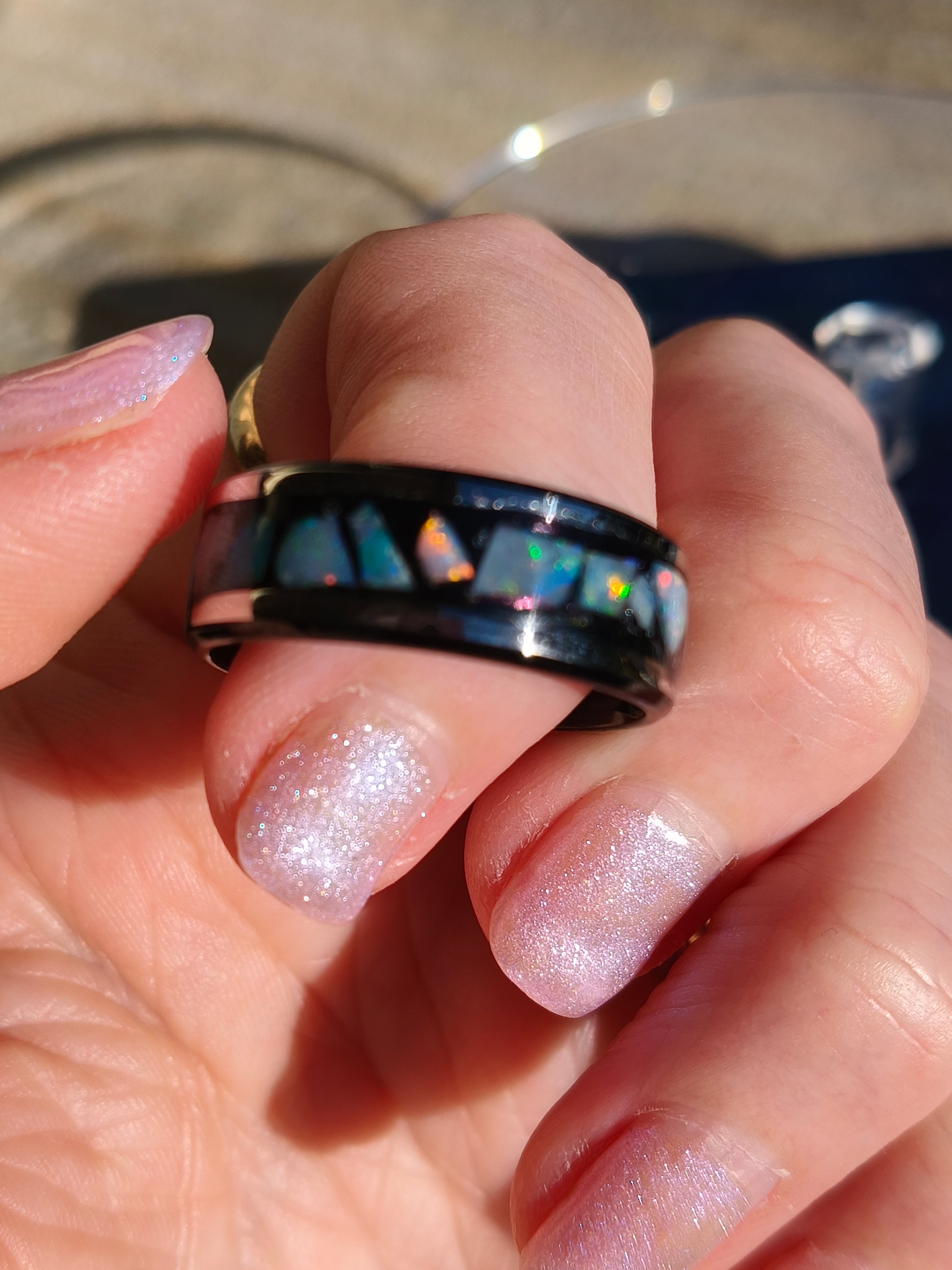 Opal Inlay Ring Size 10