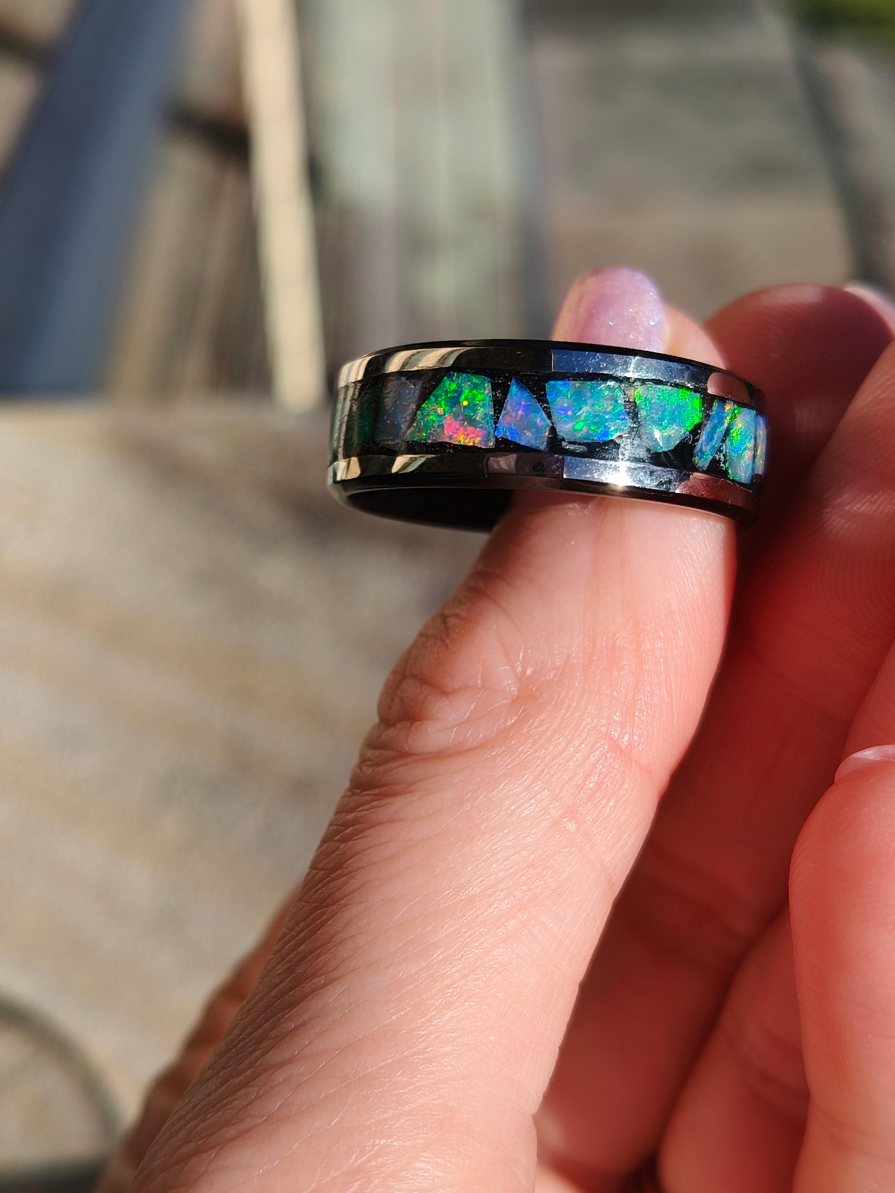 Opal Inlay Ring Size 12