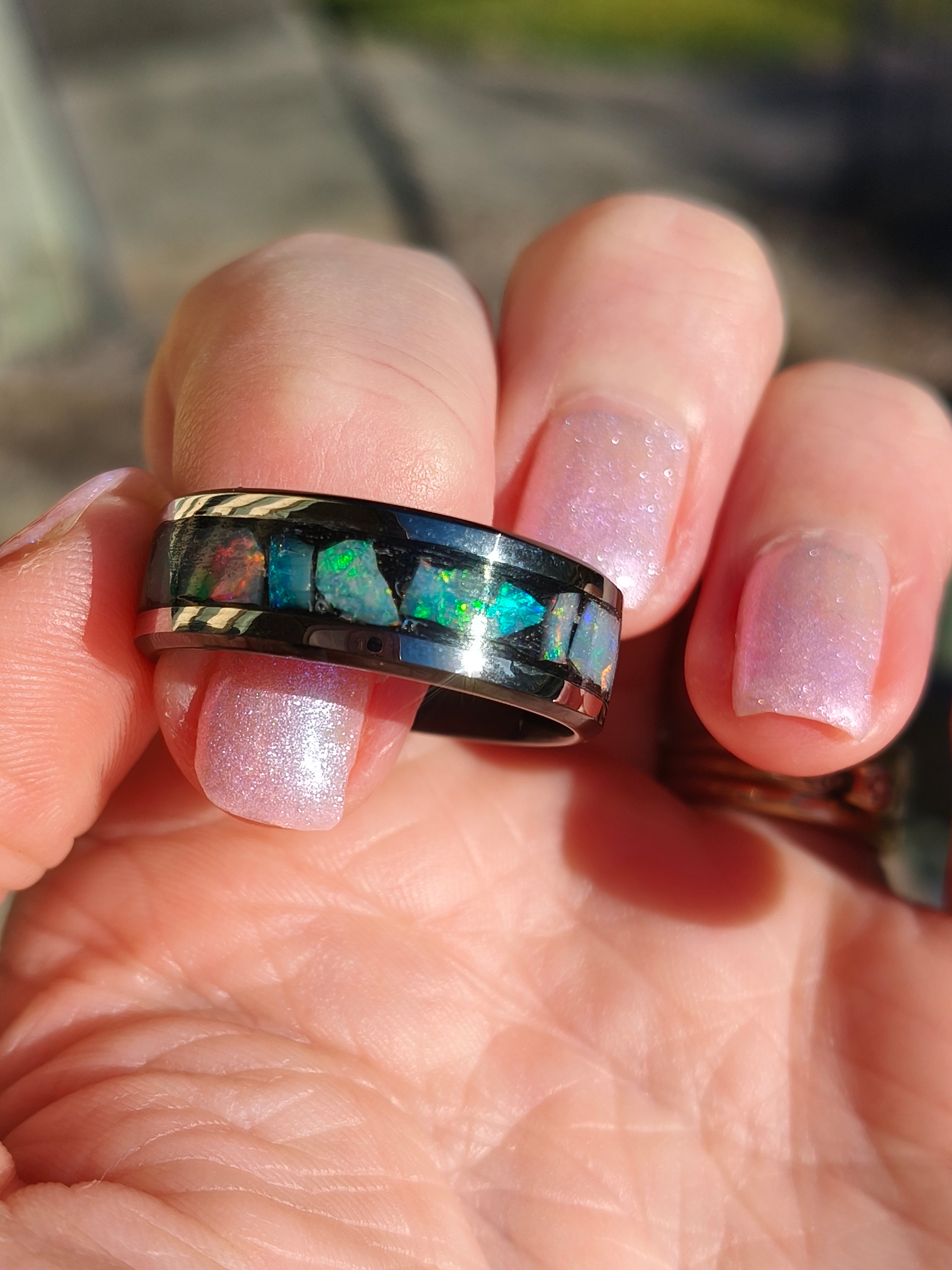 Opal Inlay Ring Size 11